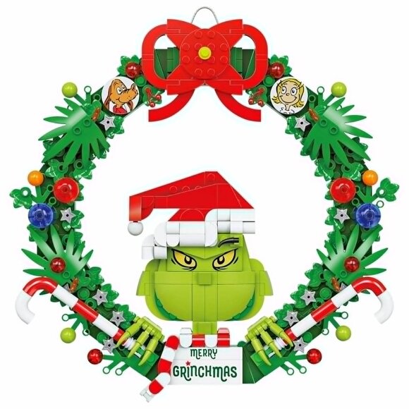 ⚡New⚡Brickcraft Grinch Wreath Brick Building Kit - Picture 2 of 7